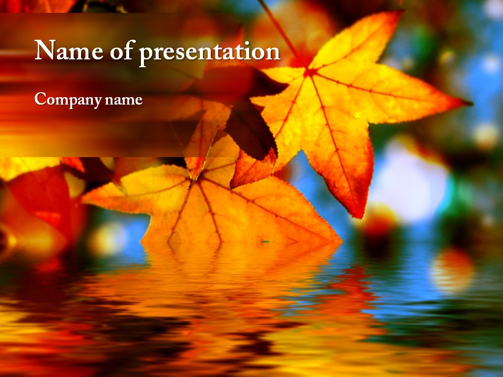 Free Autumn leaves powerpoint template presentation