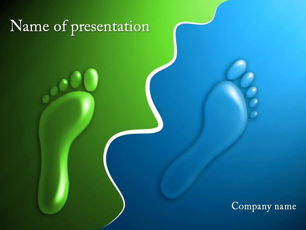 Free Footprints powerpoint template presentation