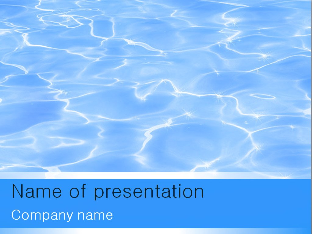 Free blue water PowerPoint template presentation