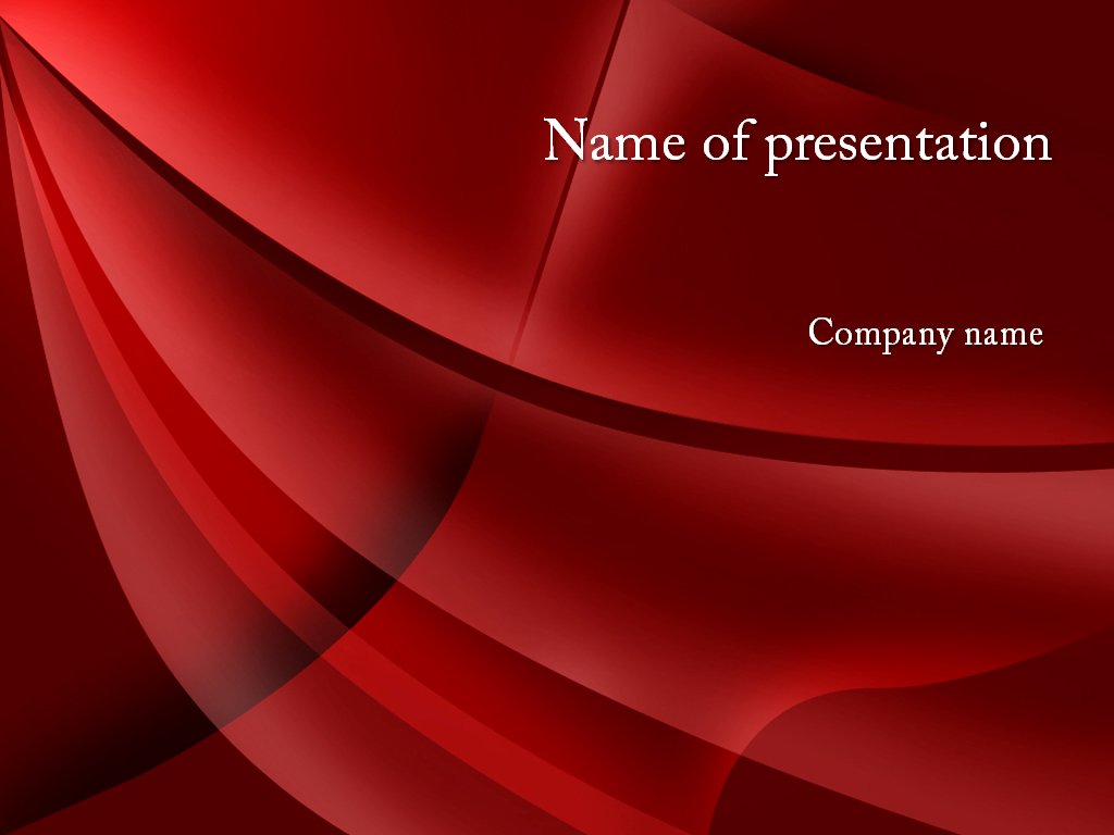 Free red waves powerpoint template presentation