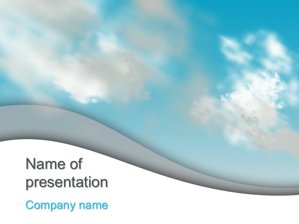 Free Cloudy sky powerpoint template presentation...